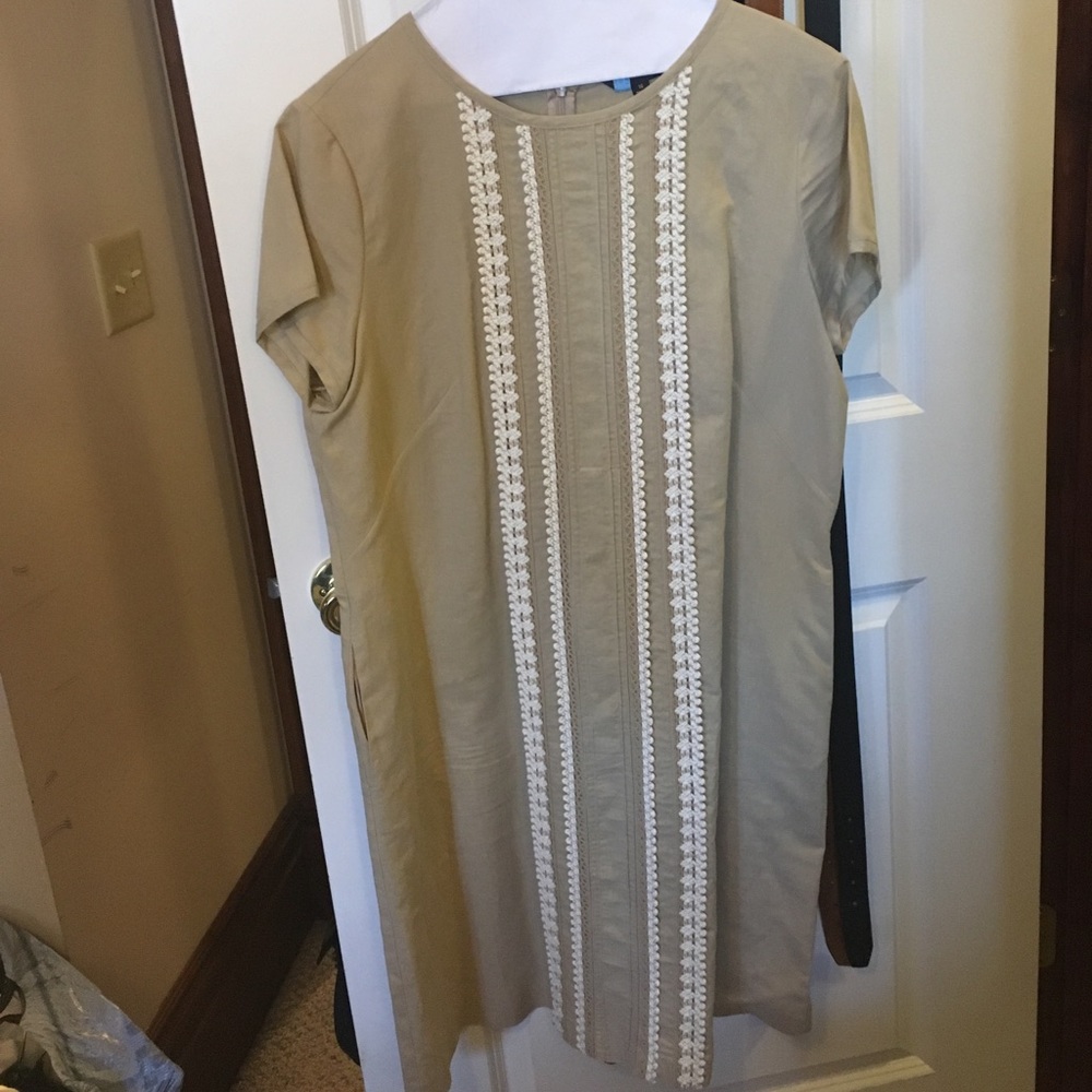 Brooks Brothers Short Sleeve Linen Casual Dress